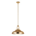 Load image into Gallery viewer, Palmetto 14-in Polished Brass/Glossy Opal 1 Light Pendant by Alora Lighting | PD344014PBGO | Alora Lighting
