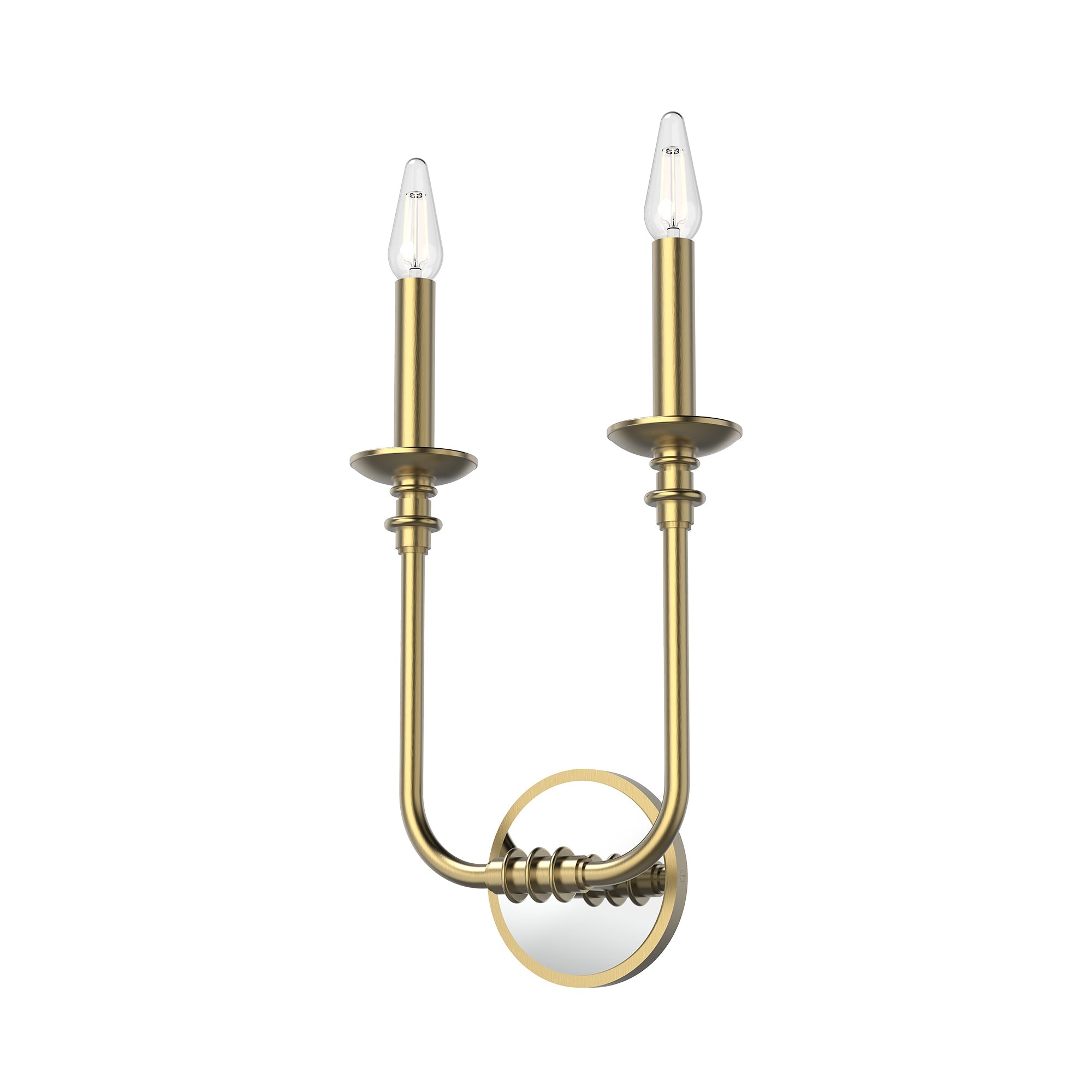 Peabody Vintage Brass 2 Lights Wall/Vanity by Alora Lighting | WV351502VB | Alora Lighting