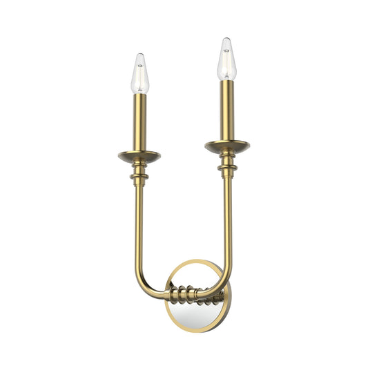 Peabody Vintage Brass 2 Lights Wall/Vanity by Alora Lighting | WV351502VB | Alora Lighting