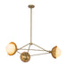 Perth 40-in Brushed Gold/Opal Glass 3 Lights Chandelier by Alora Lighting | CH490340BGOP | Alora Lighting