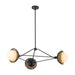 Perth 40-in Matte Black/Opal Glass 3 Lights Chandelier by Alora Lighting | CH490340MBOP | Alora Lighting