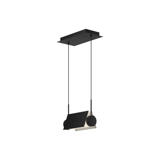 Phoenix LED Linear Pendant in Black/White Finish | Kuzco Lighting