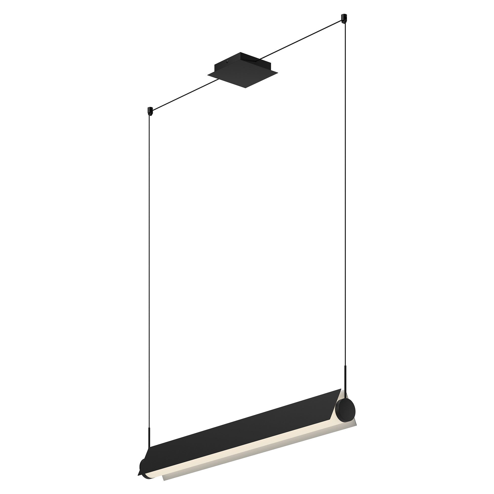 Phoenix LED Linear Pendant in Black/White Finish | Kuzco Lighting