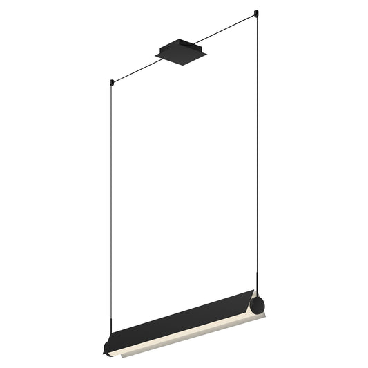 Phoenix LED Linear Pendant in Black/White Finish | Kuzco Lighting
