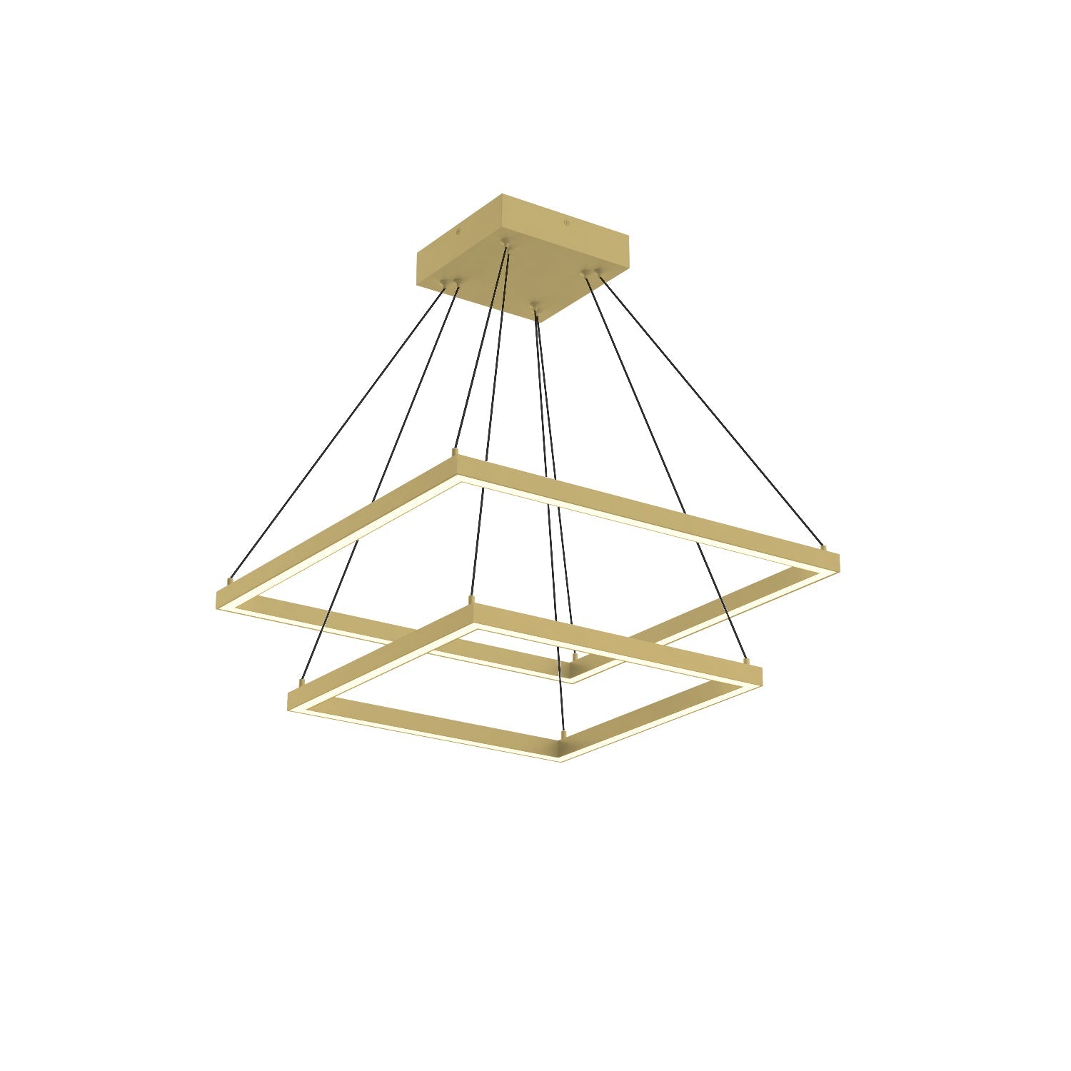 Piazza LED Chandelier in Brushed Gold Finish | Kuzco Lighting