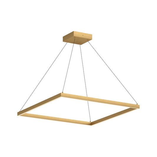 Piazza LED Pendant in Brushed Gold Finish | Kuzco Lighting
