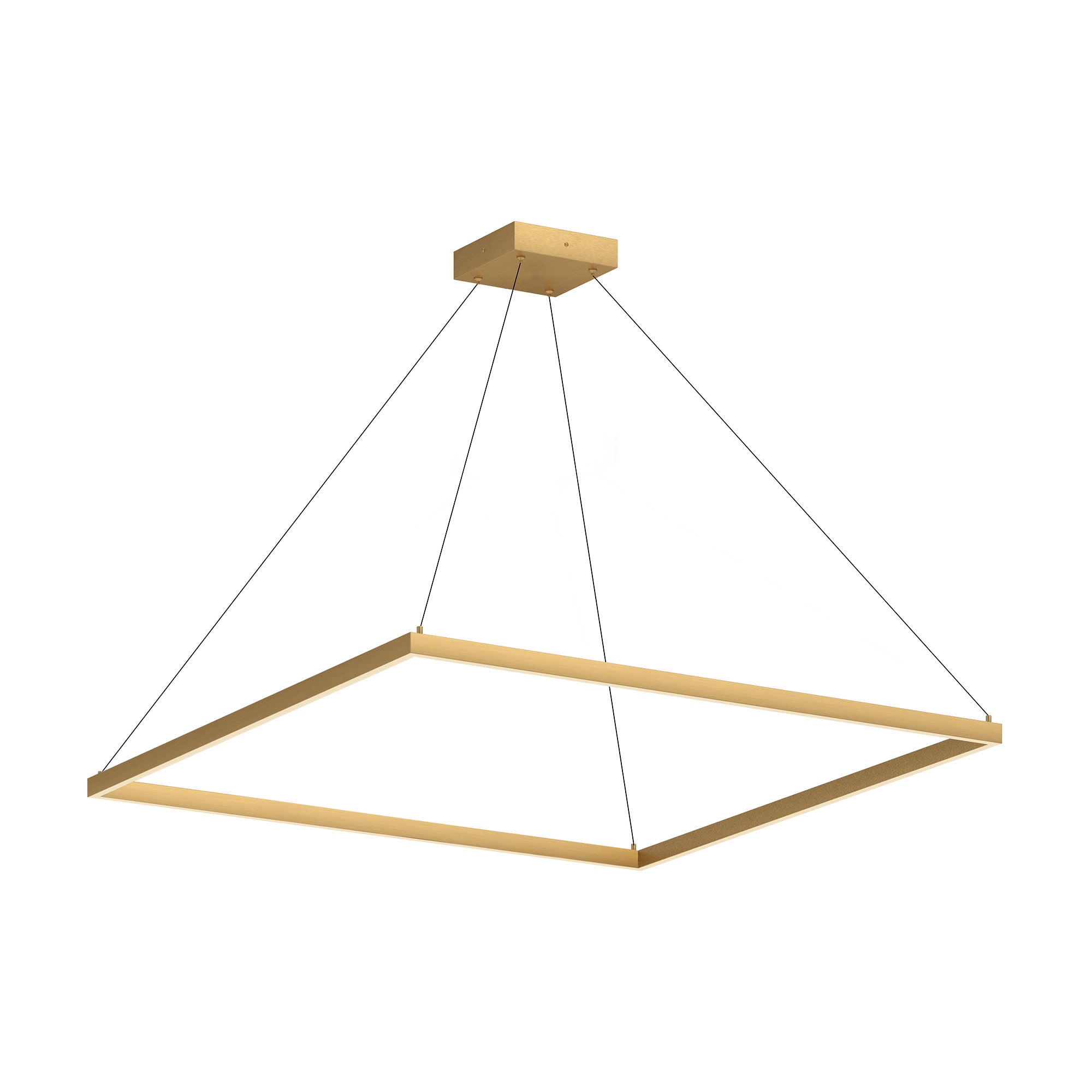 Piazza LED Pendant in Brushed Gold Finish | Kuzco Lighting