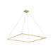 Piazza LED Pendant in Brushed Gold Finish | Kuzco Lighting