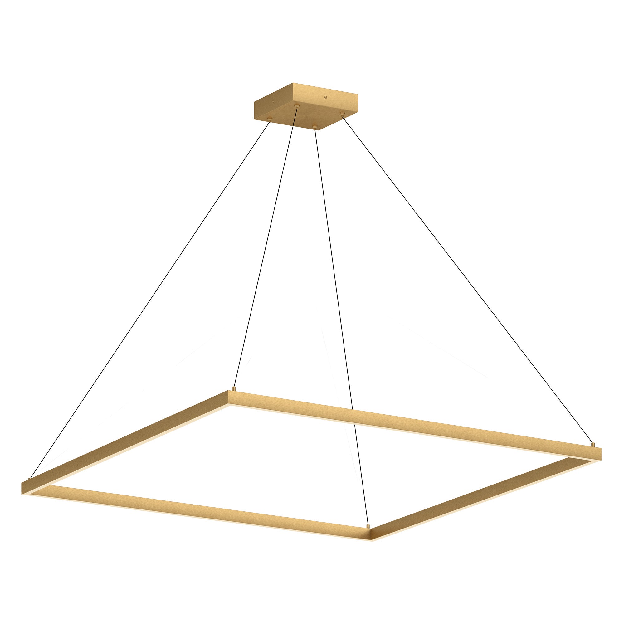 Piazza LED Pendant in Brushed Gold Finish | Kuzco Lighting