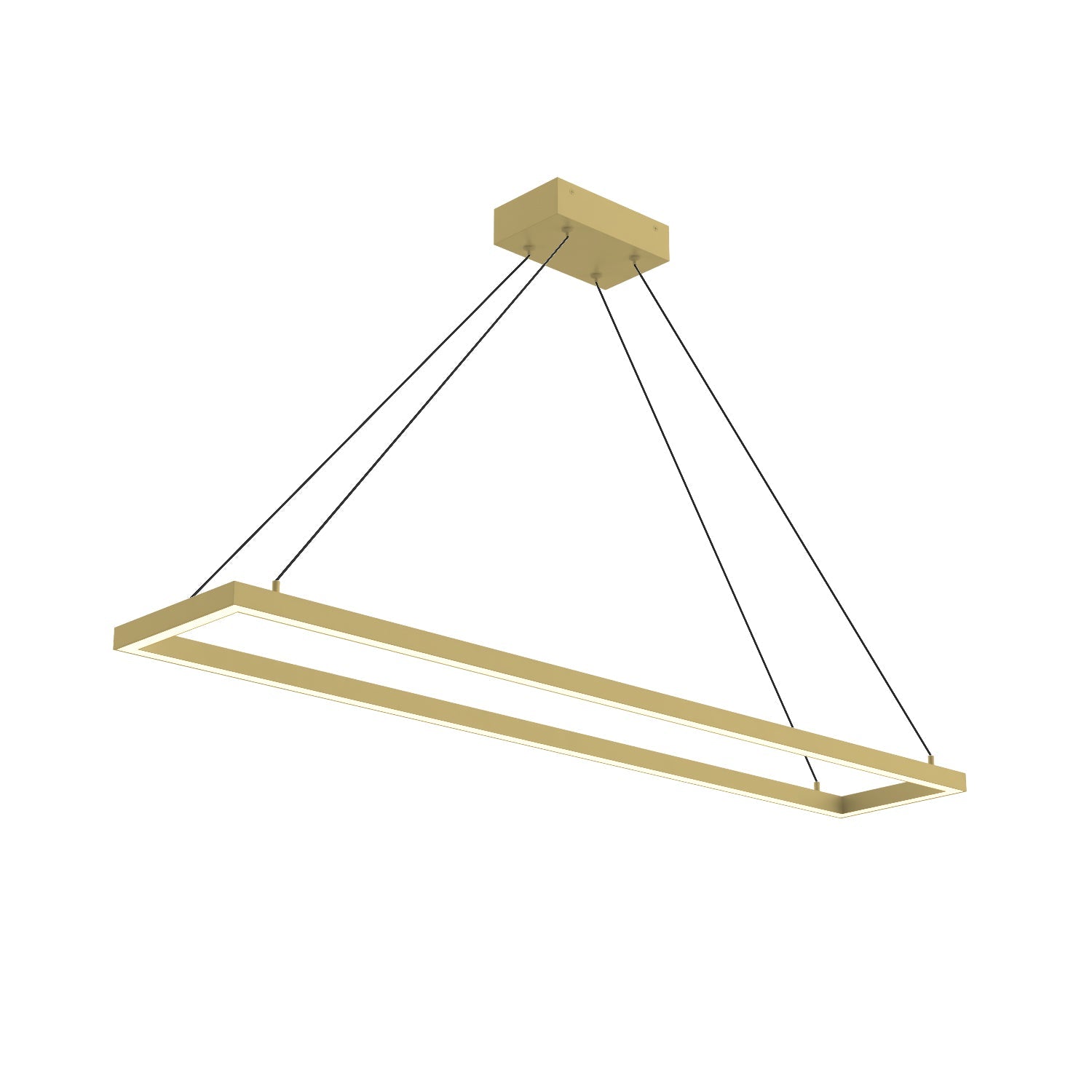 Piazza LED Pendant in Brushed Gold Finish | Kuzco Lighting