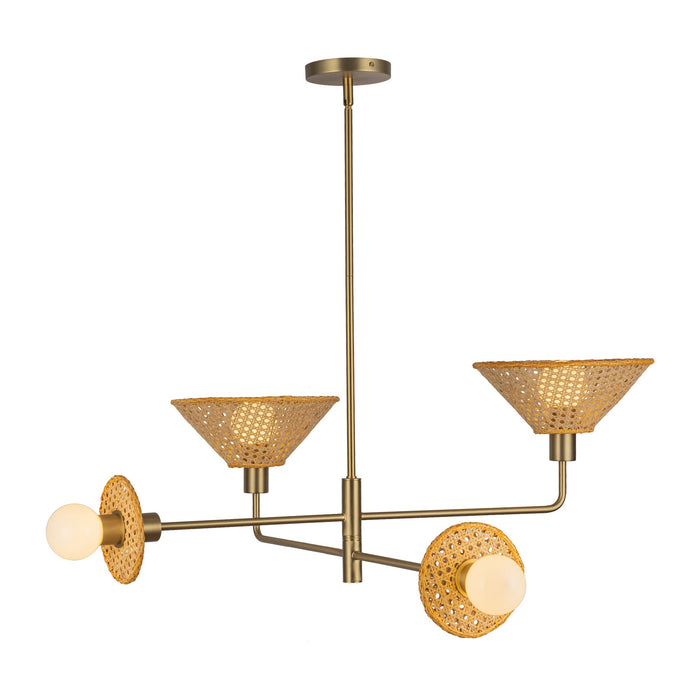 Piper 38-in Brushed Gold Socket Chandelier by Alora Lighting | CH432438BG | Alora Lighting