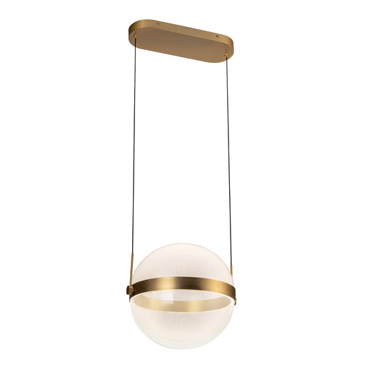 Pisces LED Pendant in Brushed Gold/Light Guide Finish | Kuzco Lighting