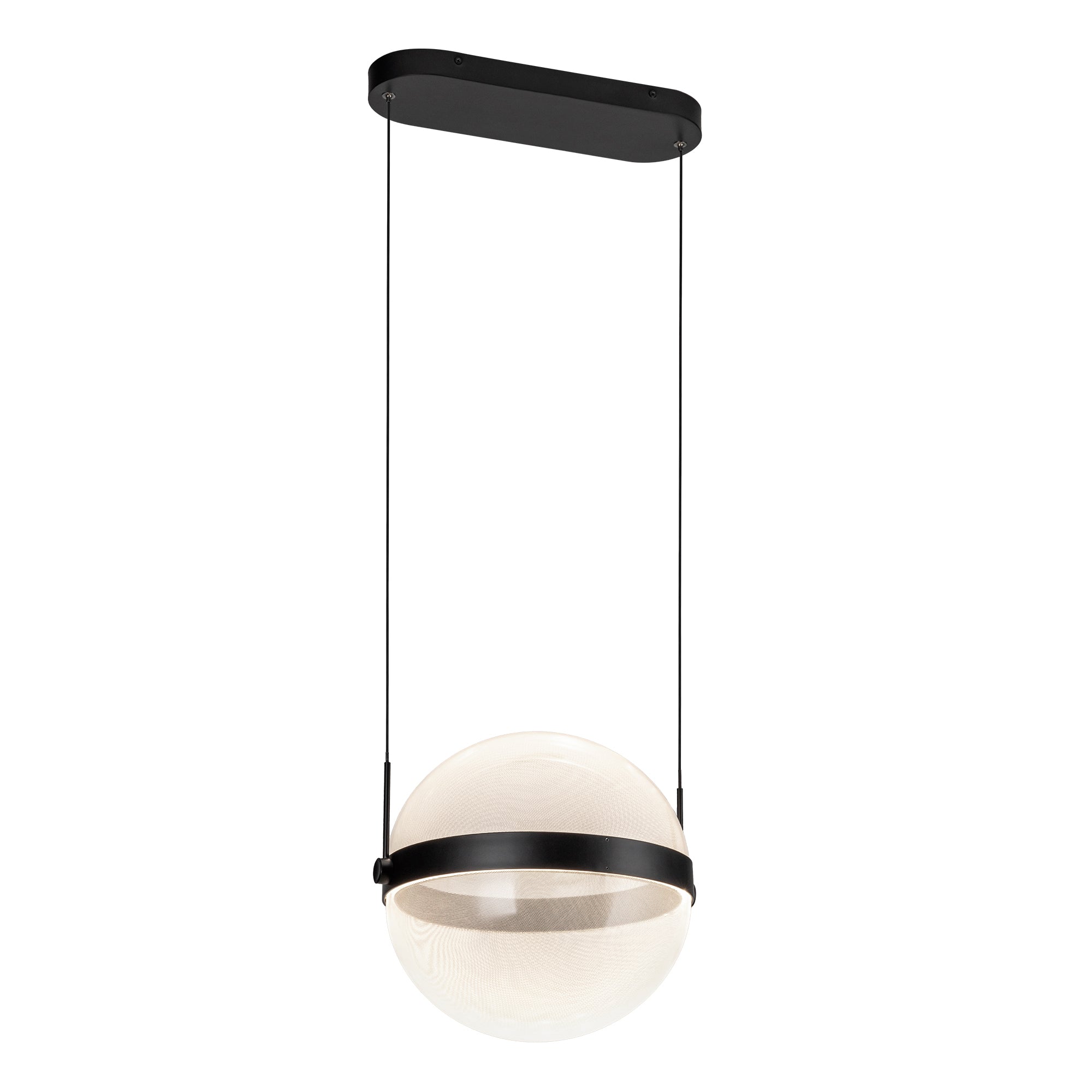Pisces LED Pendant in Black/Light Guide Finish | Kuzco Lighting