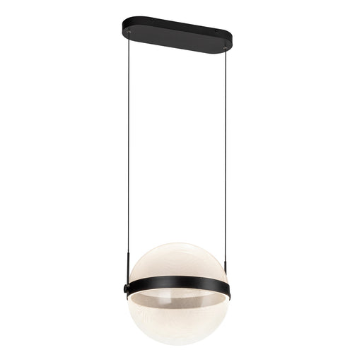 Pisces LED Pendant in Black/Light Guide Finish | Kuzco Lighting