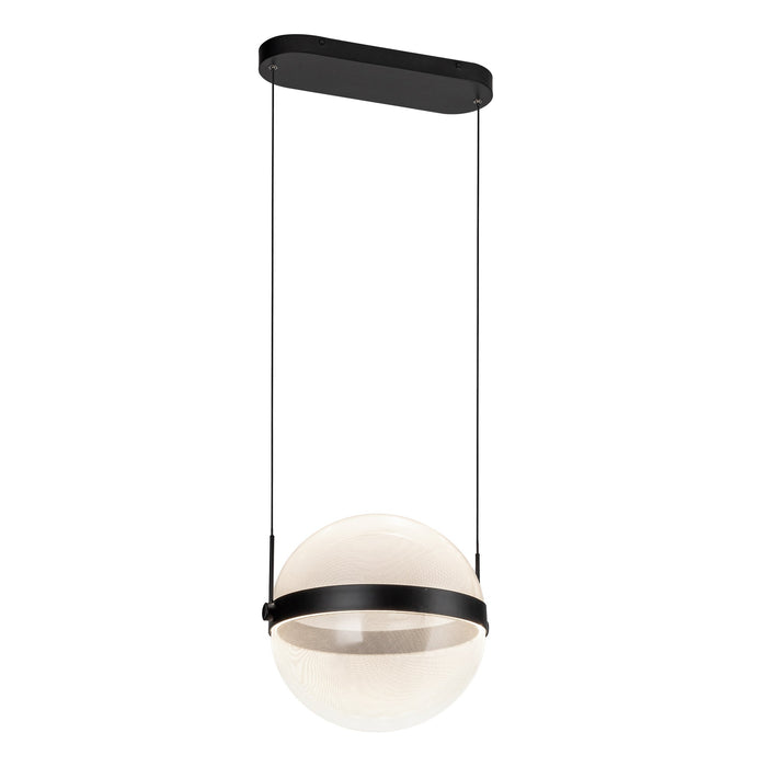 Pisces LED Pendant in Black/Light Guide Finish | Kuzco Lighting