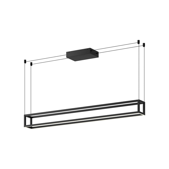 Plaza LED Linear Pendant in Black Finish | Kuzco Lighting
