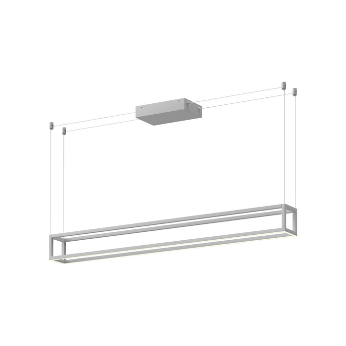 Plaza LED Linear Pendant in White Finish | Kuzco Lighting