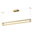 Load image into Gallery viewer, Plaza LED Linear Pendant in Brushed Gold Finish | Kuzco Lighting
