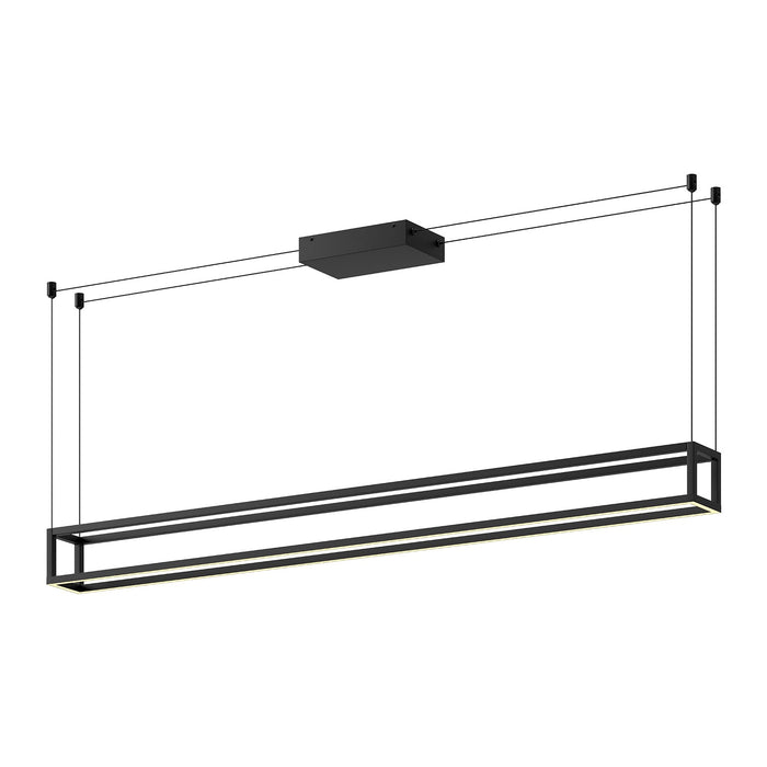Plaza LED Linear Pendant in Black Finish | Kuzco Lighting