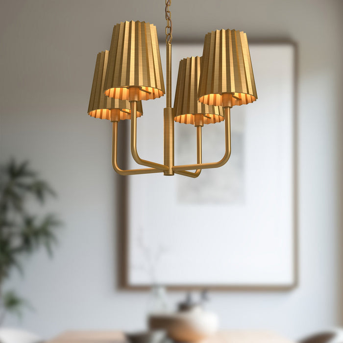 Plisse Chandelier by Alora Lighting