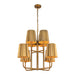 Plisse 30-in Aged Gold 8 Lights Chandelier by Alora Lighting | CH528830AG | Alora Lighting