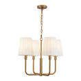 Load image into Gallery viewer, Plisse 23-in Aged Gold/Opal Matte Glass 4 Lights Chandelier by Alora Lighting | CH628423AGOP | Alora Lighting
