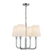 Plisse 23-in Chrome/Opal Matte Glass 4 Lights Chandelier by Alora Lighting | CH628423CHOP | Alora Lighting
