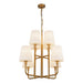 Plisse 30-in Aged Gold/Opal Matte Glass 8 Lights Chandelier by Alora Lighting | CH628830AGOP | Alora Lighting
