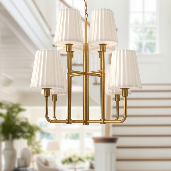 Plisse Chandelier by Alora Lighting