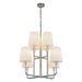 Plisse 30-in Chrome/Opal Matte Glass 8 Lights Chandelier by Alora Lighting | CH628830CHOP | Alora Lighting