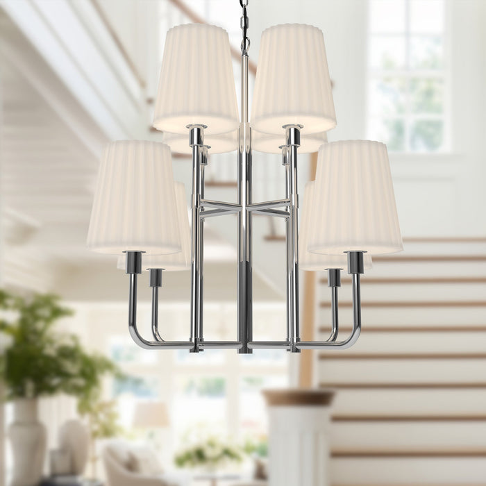 Plisse Chandelier by Alora Lighting
