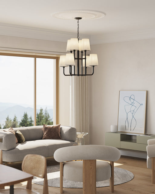 Plisse Chandelier by Alora Lighting