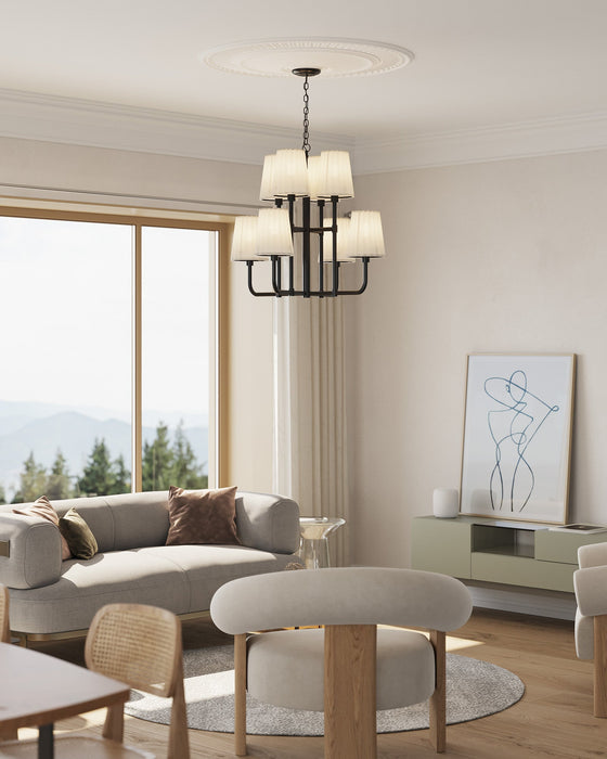 Plisse Chandelier by Alora Lighting