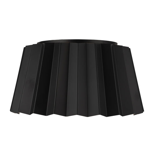 Plisse 14-in Matte Black 2 Lights Flush Mount by Alora Lighting | FM528514MB | Alora Lighting