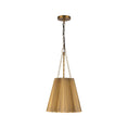 Load image into Gallery viewer, Plisse 12-in Aged Gold 1 Light Pendant by Alora Lighting | PD528012AG | Alora Lighting
