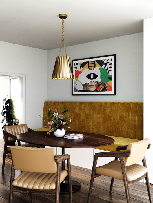Plisse Cone Pendant by Alora Lighting