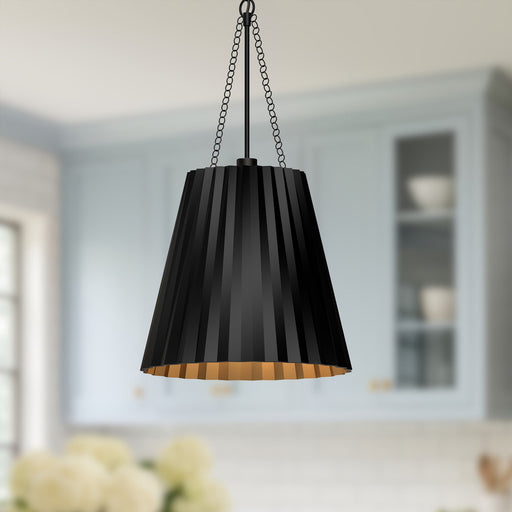 Plisse Cone Pendant by Alora Lighting