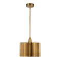 Load image into Gallery viewer, Plisse 12-in Aged Gold 1 Light Pendant by Alora Lighting | PD528412AG | Alora Lighting
