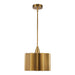 Plisse 12-in Aged Gold 1 Light Pendant by Alora Lighting | PD528412AG | Alora Lighting