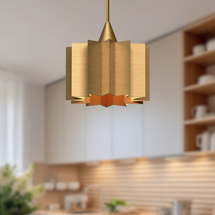 Plisse Pendant by Alora Lighting