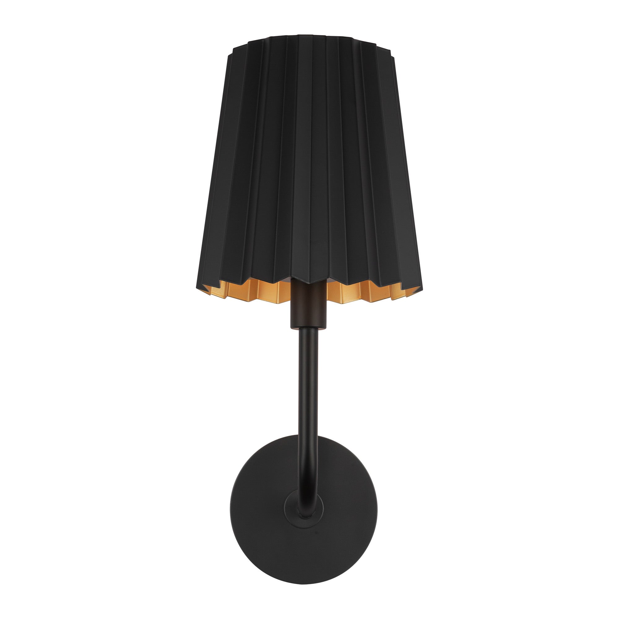 Plisse 7-in Matte Black 1 Light Wall/Vanity by Alora Lighting | WV528007MB | Alora Lighting