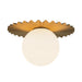 Plume 14-in Brushed Gold/Opal Matte Glass 1 Light Flush Mount by Alora Lighting | FM501214BGOP | Alora Lighting