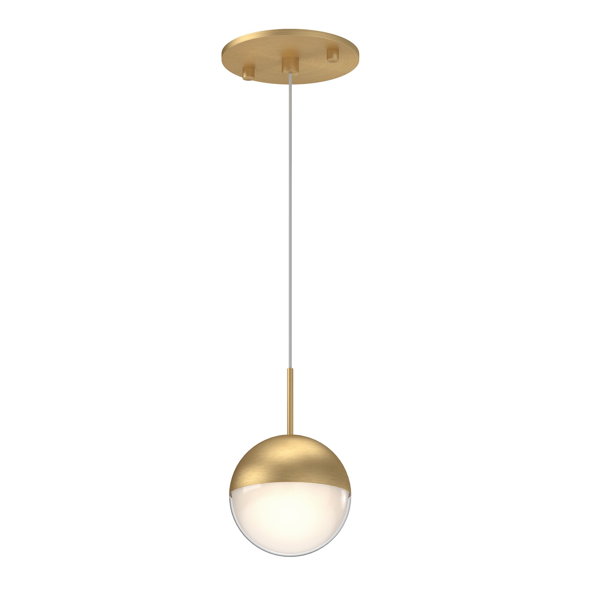 Pluto LED Pendant in Brushed Gold Finish | Kuzco Lighting