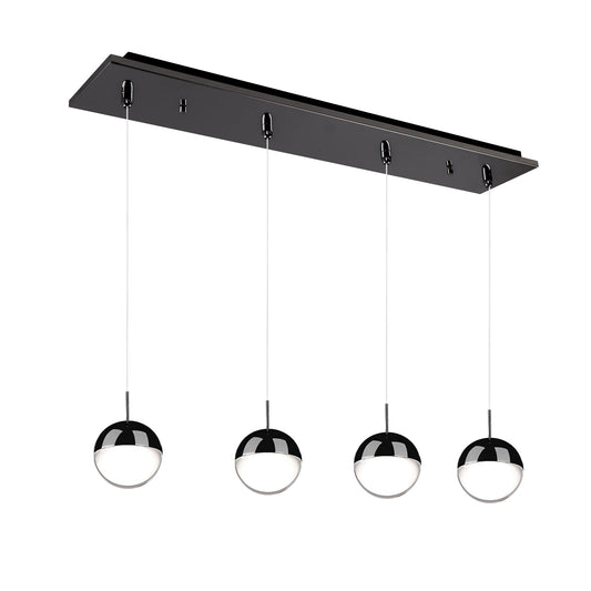 Pluto Multi-Light Pendant in Black Chrome Finish | Kuzco Lighting