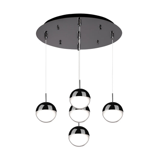 Pluto Multi-Light Pendant in Black Chrome Finish | Kuzco Lighting