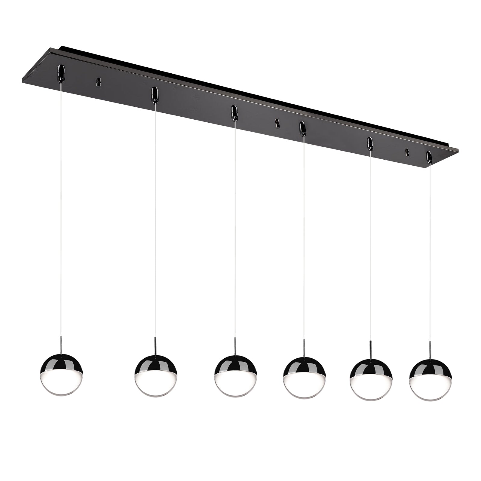 Pluto Multi-Light Pendant in Black Chrome Finish | Kuzco Lighting