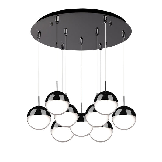 Pluto Multi-Light Pendant in Black Chrome Finish | Kuzco Lighting