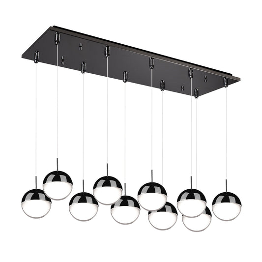 Pluto Multi-Light Pendant in Black Chrome Finish | Kuzco Lighting