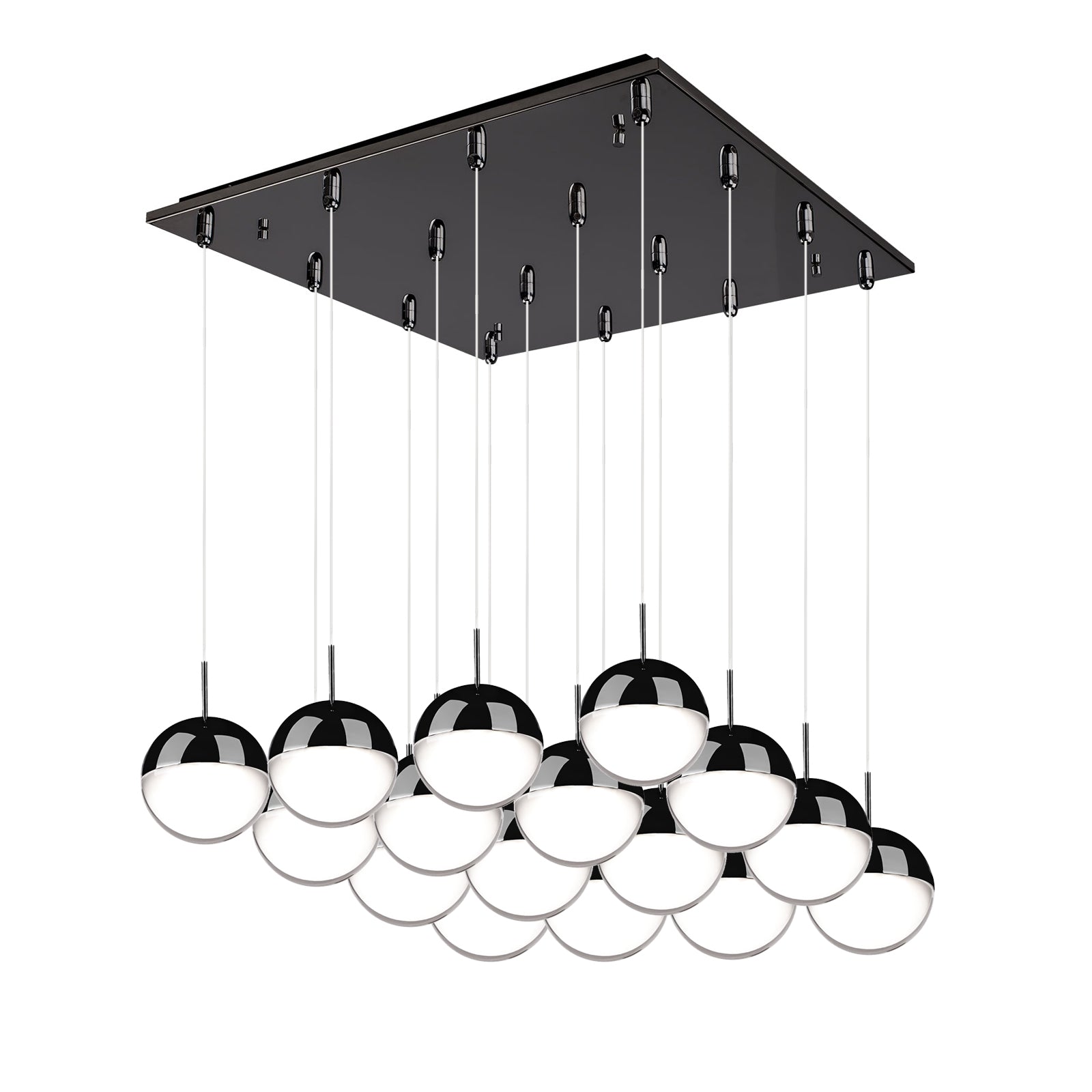 Pluto Multi-Light Pendant in Black Chrome Finish | Kuzco Lighting