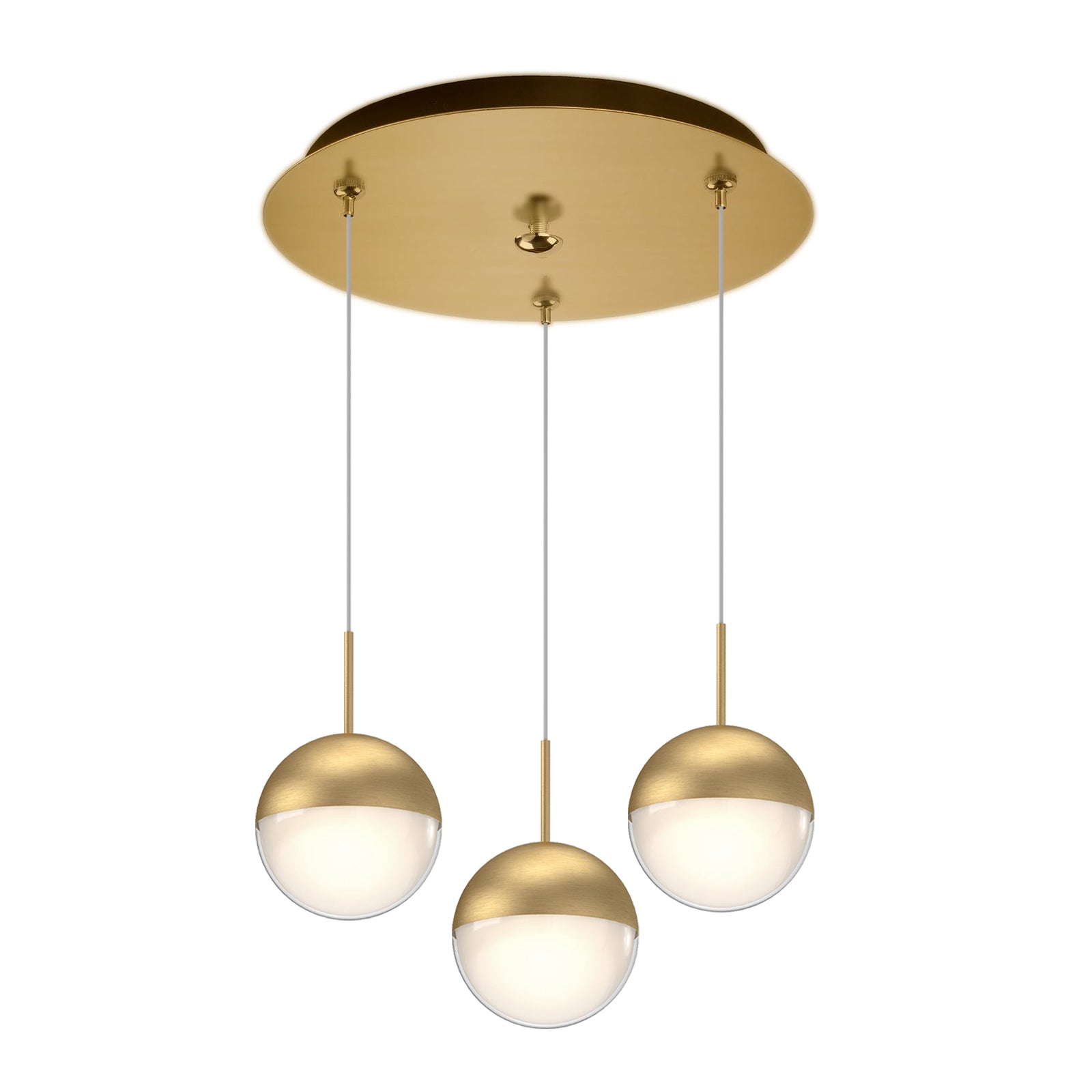Pluto Multi-Light Pendant in Brushed Gold Finish | Kuzco Lighting